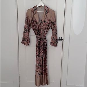 Lucky Brand satin floral jumpsuit